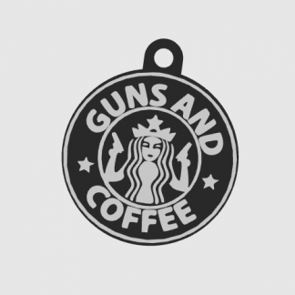 Schlüsselanhänger "Guns & Coffee"